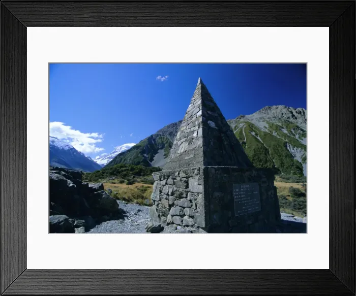 Framed Print : Memorial to climbers who died on Mount Cook Framed Print : Memorial to climbers who died on Mount Cook