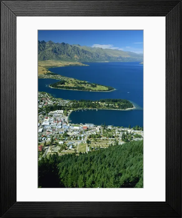 Framed Print : Aerial from the Skyline Chalet over Queenstown Framed Print : Aerial from the Skyline Chalet over Queenstown