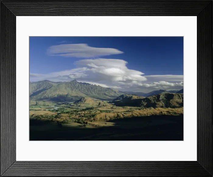 Framed Print : Looking southeast from Coronet Peak towards the Shotover Framed Print : Looking southeast from Coronet Peak towards the Shotover