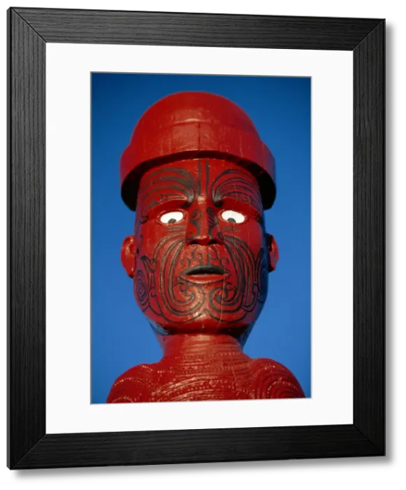 Framed Print : Traditional Maori Poupou figure Framed Print : Traditional Maori Poupou figure