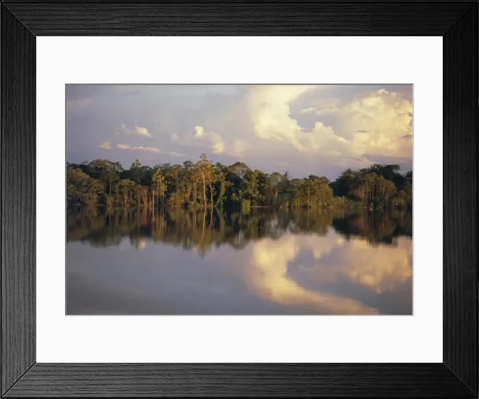 Framed Print : Clouds reflected in the Sepik River Framed Print : Clouds reflected in the Sepik River