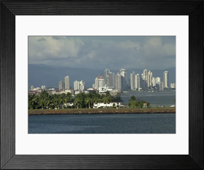 Framed Print : The high rise buildings on the skyline of Panama City Framed Print : The high rise buildings on the skyline of Panama City