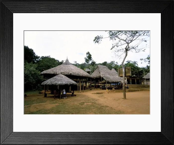 Framed Print : Embera village Framed Print : Embera village