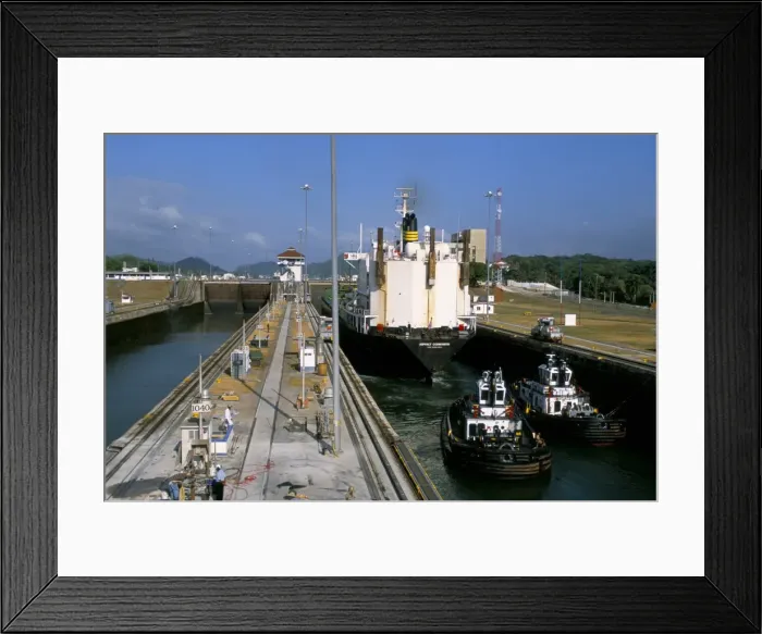 Framed Print : Miraflores Locks Framed Print : Miraflores Locks