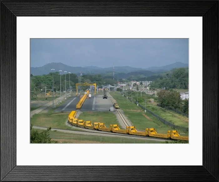 Framed Print : Panama Canal railway Framed Print : Panama Canal railway