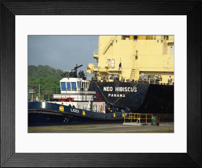 Framed Print : Ship transitting the Miraflores Locks Framed Print : Ship transitting the Miraflores Locks