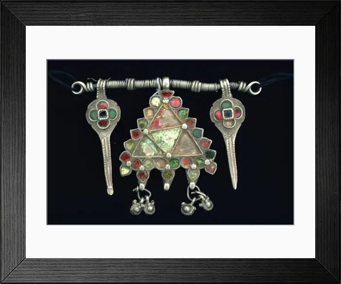 Framed Print : Decorated silver piece worn by Siri in Sind Framed Print : Decorated silver piece worn by Siri in Sind