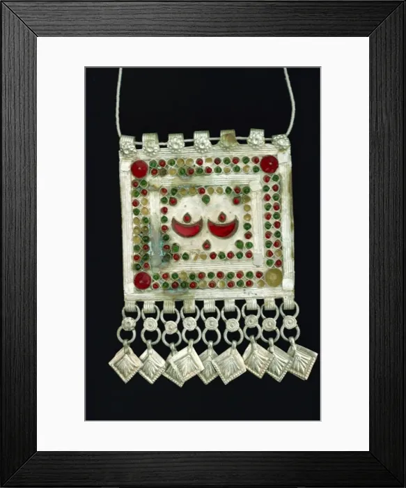 Framed Print : Taveezona pendant from North West Frontier Province, M Framed Print : Taveezona pendant from North West Frontier Province, M