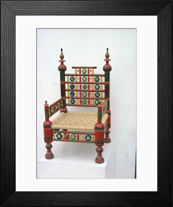 Framed Print : Peerah chair made in Dera Ismail Khan and Punjab Framed Print : Peerah chair made in Dera Ismail Khan and Punjab