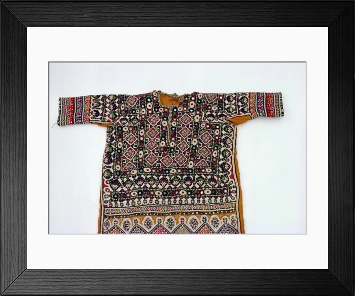 Framed Print : Embroidered Gajj wedding dress from Sind Framed Print : Embroidered Gajj wedding dress from Sind