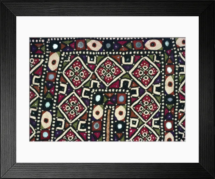 Framed Print : Close-up of embroidery on a Gajj wedding dress Framed Print : Close-up of embroidery on a Gajj wedding dress