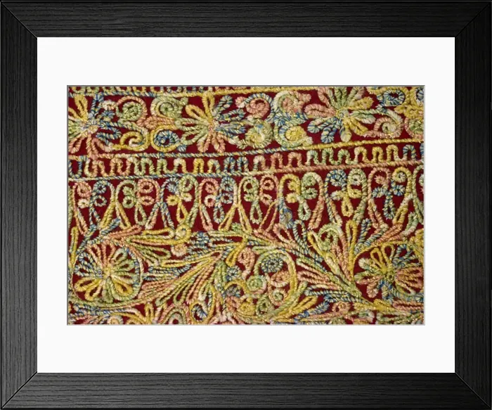 Framed Print : Close-up of coat embroidered in Dera Ismail Khan Framed Print : Close-up of coat embroidered in Dera Ismail Khan