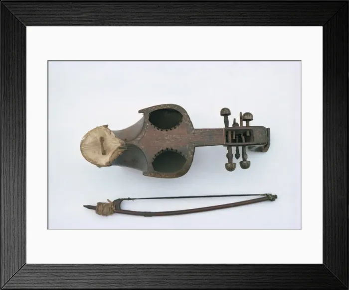 Framed Print : Stringed musical instrument and bow Framed Print : Stringed musical instrument and bow
