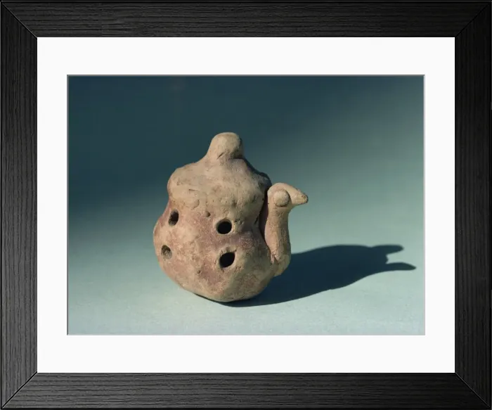 Framed Print : Perforated pot for scent from Mohenjodaro Framed Print : Perforated pot for scent from Mohenjodaro