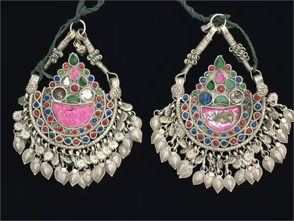 Ornate silver pendants from tribal area
