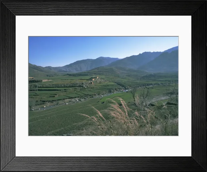 Framed Print : Agricultural landscape near Murghazar Framed Print : Agricultural landscape near Murghazar