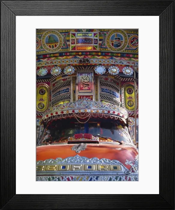 Framed Print : Decorated Bedford van Framed Print : Decorated Bedford van