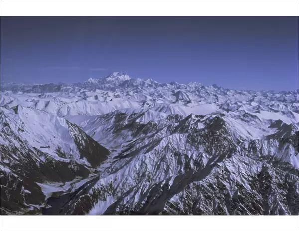 Aerial view of Himalaya mountain range