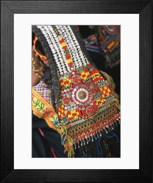 Framed Print : Close-up of a womans headdress Framed Print : Close-up of a womans headdress