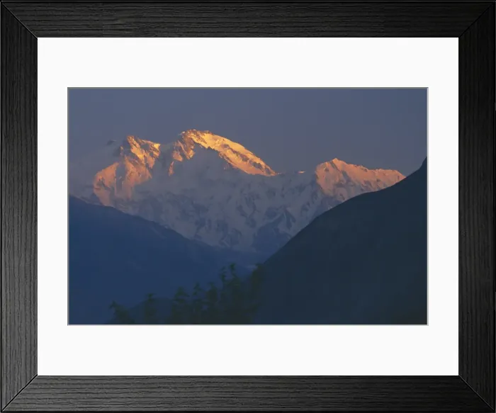 Framed Print : Sunset, Nanga Parbat mountain Framed Print : Sunset, Nanga Parbat mountain