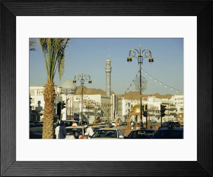 Framed Print : Taxi rank along Corniche Road Framed Print : Taxi rank along Corniche Road