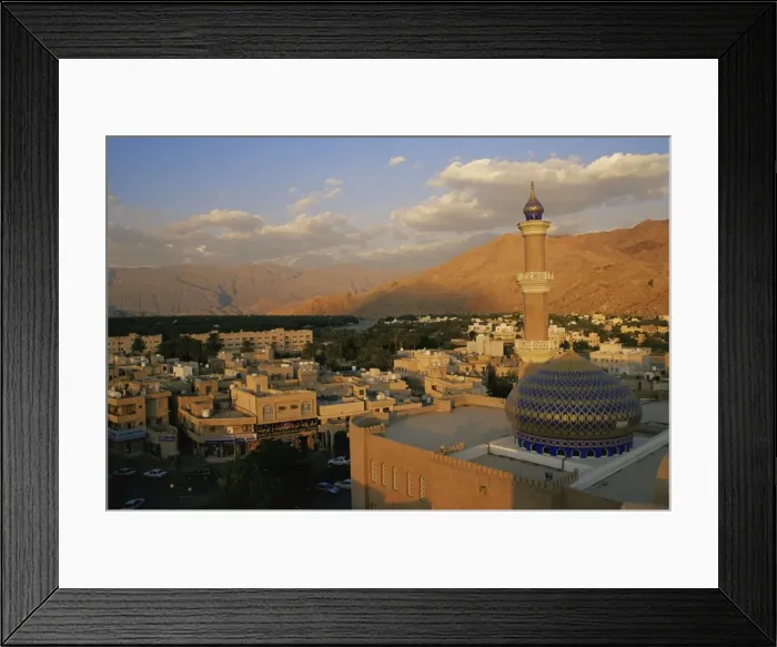 Framed Print : View from Nizwa Fort to western Hajar Mountains Framed Print : View from Nizwa Fort to western Hajar Mountains