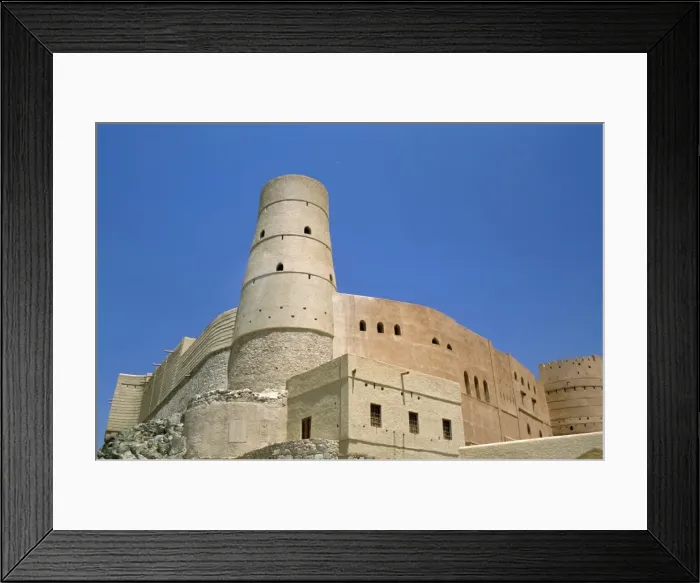 Framed Print : Castle fort of Bahla dating from 12th and 13th centuries Framed Print : Castle fort of Bahla dating from 12th and 13th centuries
