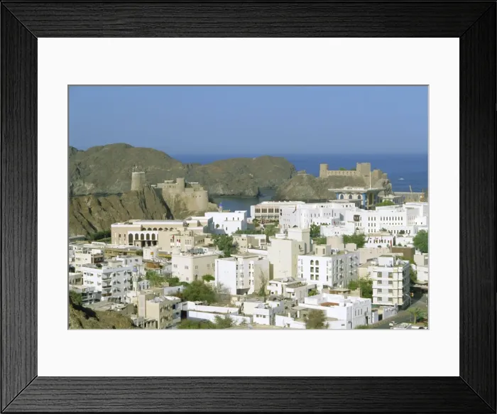 Framed Print : The old quarter and Fort Jalali Framed Print : The old quarter and Fort Jalali