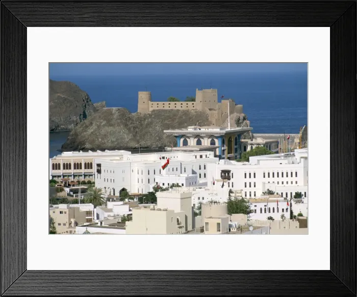 Framed Print : Old quarters and Jalali fort Framed Print : Old quarters and Jalali fort