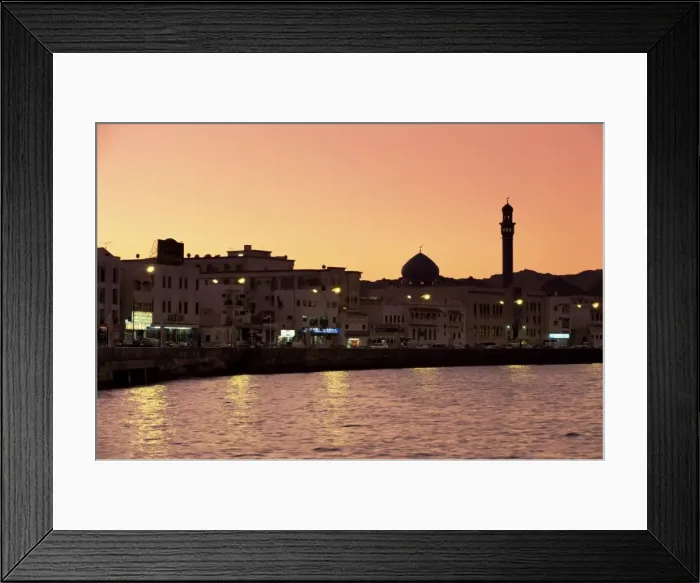 Framed Print : Mutrah seafront at dusk Framed Print : Mutrah seafront at dusk