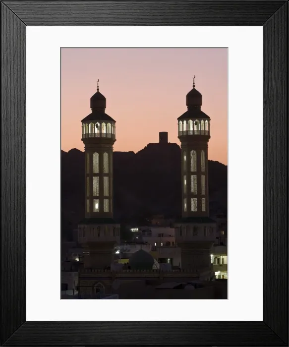 Framed Print : City Mosque in Old Muscat area of Mutrah Framed Print : City Mosque in Old Muscat area of Mutrah