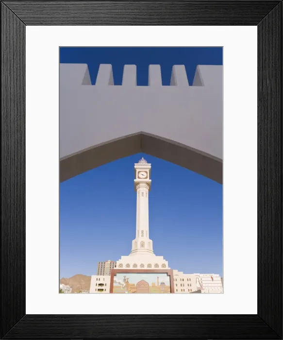 Framed Print : Ruwi clocktower Framed Print : Ruwi clocktower