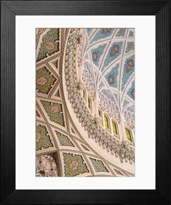 Framed Print : Detail inside the Sultan Qaboos Hall Framed Print : Detail inside the Sultan Qaboos Hall