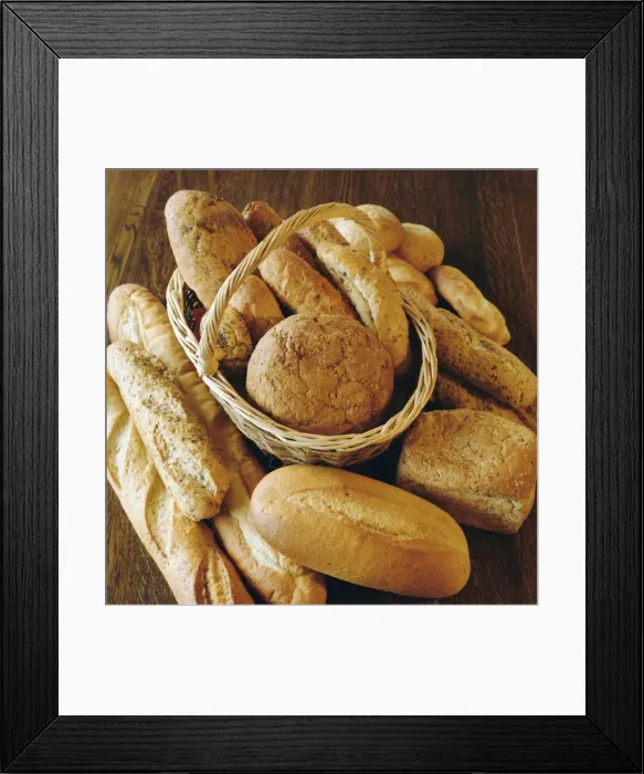 Framed Print : Bread loaves and a basket Framed Print : Bread loaves and a basket