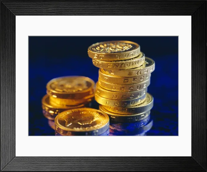 Framed Print : UK Pound coins Framed Print : UK Pound coins