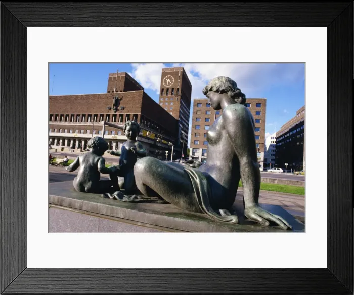 Framed Print : Sculpture in front of the Town Hall Framed Print : Sculpture in front of the Town Hall