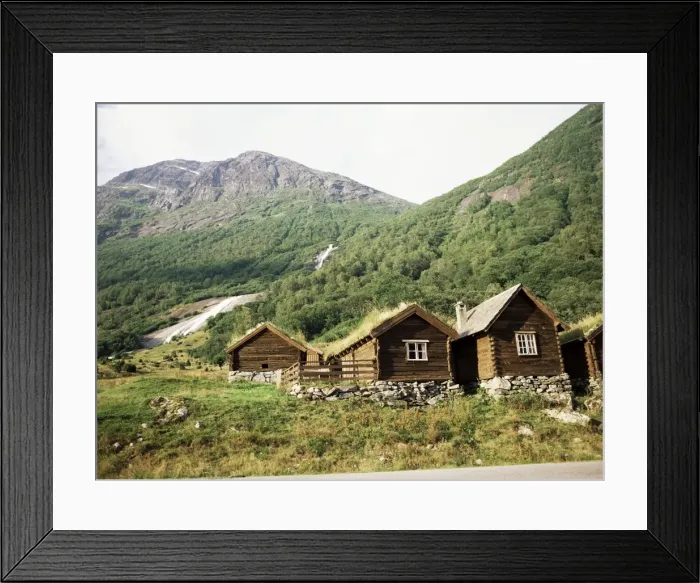 Framed Print : Restored old farm buildings near Loen Framed Print : Restored old farm buildings near Loen