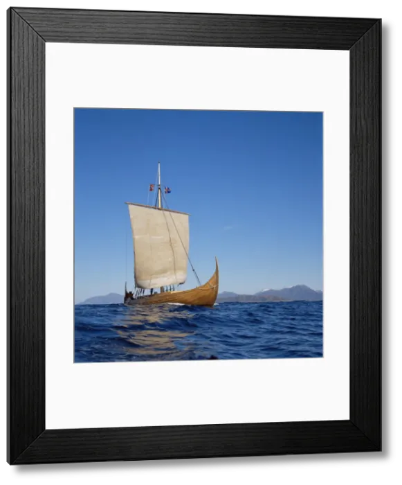 Framed Print : Gaia, replica Viking ship Framed Print : Gaia, replica Viking ship