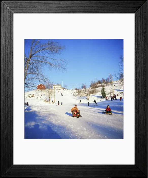 Framed Print : Sledging for fun Framed Print : Sledging for fun