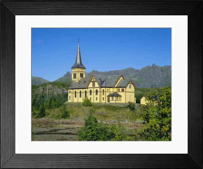 Framed Print : Kabelvag church on Austvagoy Framed Print : Kabelvag church on Austvagoy