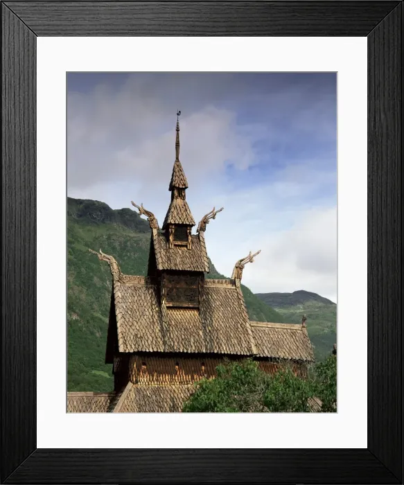 Framed Print : The best preserved 12th century stave church in Norway Framed Print : The best preserved 12th century stave church in Norway