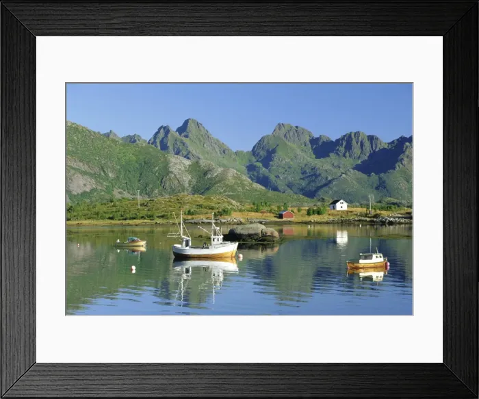 Framed Print : Fishing boat in Austnesfjorden Framed Print : Fishing boat in Austnesfjorden