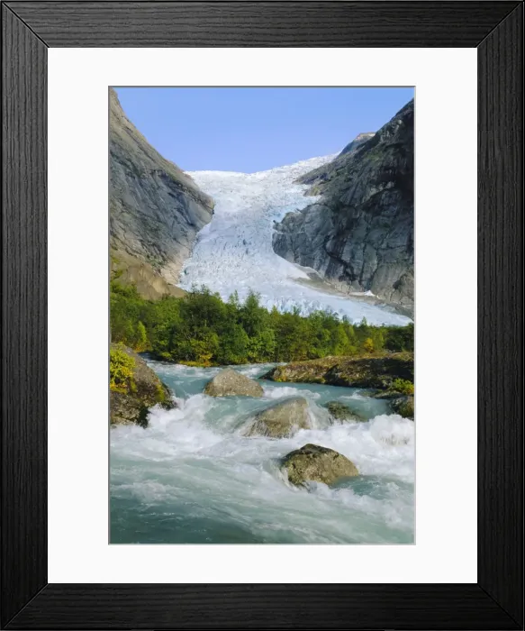 Framed Print : Briksdalbreen Glacier near Olden Framed Print : Briksdalbreen Glacier near Olden