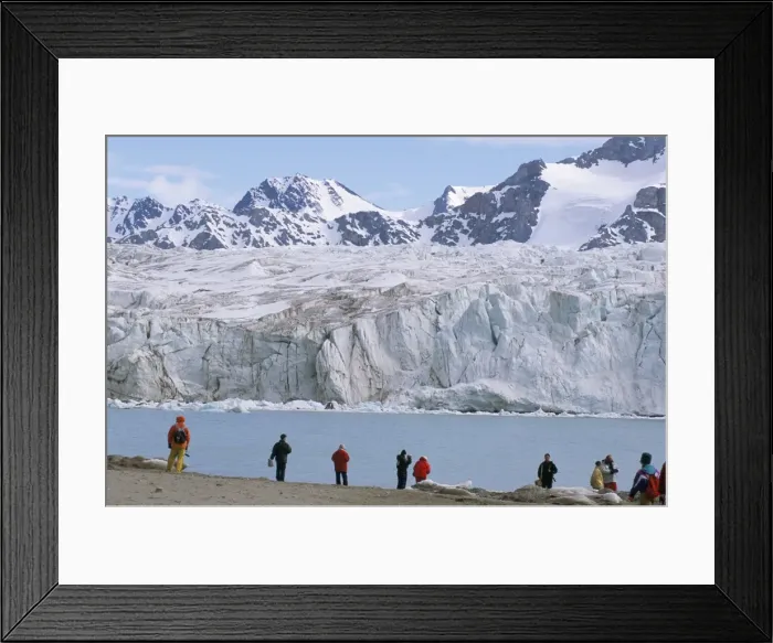 Framed Print : Visitors from ice-breaker tour ship Framed Print : Visitors from ice-breaker tour ship
