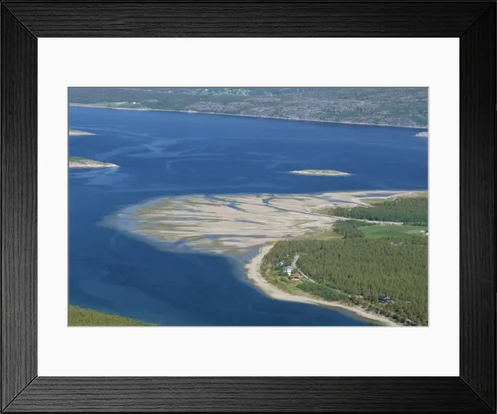 Framed Print : Delta of sand at river mouth Framed Print : Delta of sand at river mouth