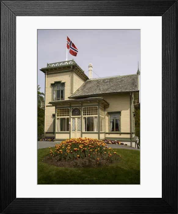 Framed Print : Edvard Griegs home at Troldhaugen Framed Print : Edvard Griegs home at Troldhaugen