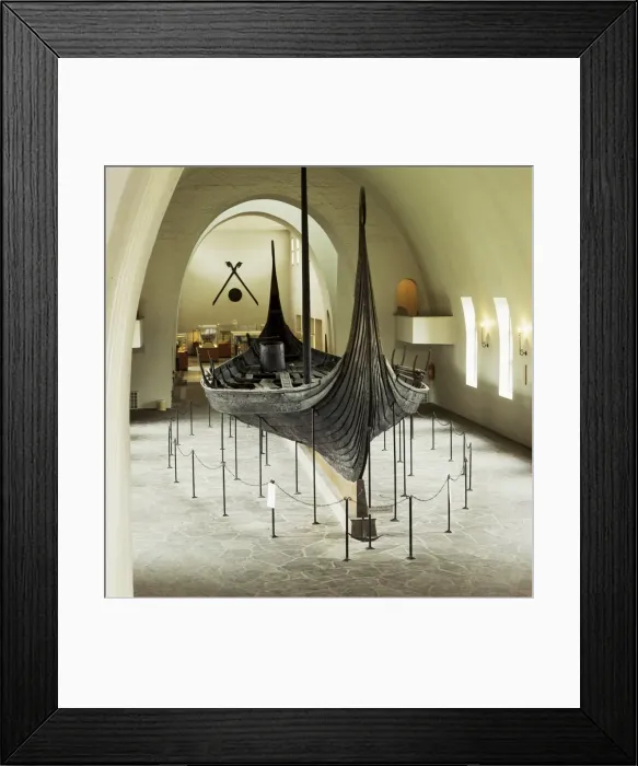 Framed Print : Replica of a Viking ship