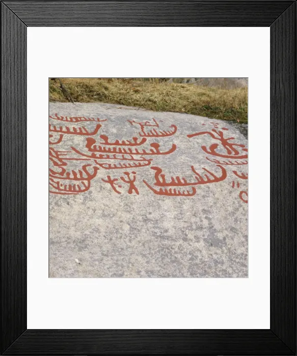 Framed Print : Ancient rock carvings from pre-Viking times Framed Print : Ancient rock carvings from pre-Viking times
