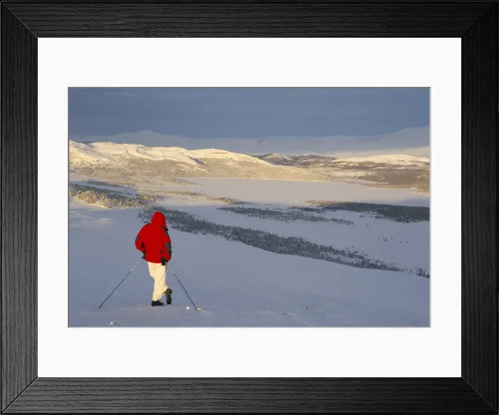 Framed Print : View over frozen Lake Furusjoen Framed Print : View over frozen Lake Furusjoen