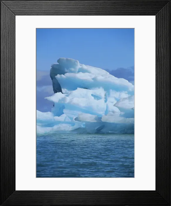 Framed Print : Ice formed under pressure appears blue Framed Print : Ice formed under pressure appears blue